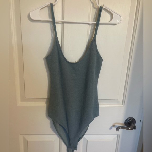 Vici Dusty turquoise ribbed bodysuit - Picture 4 of 6